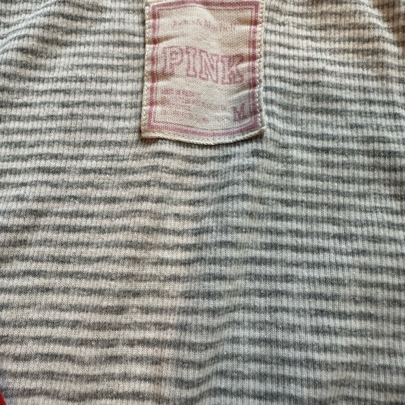 💙💙 3/12 BUNDLE DEAL PINK Victoria's Secret Heather Gray Striped Madison Badger’s - Picture 3 of 5
